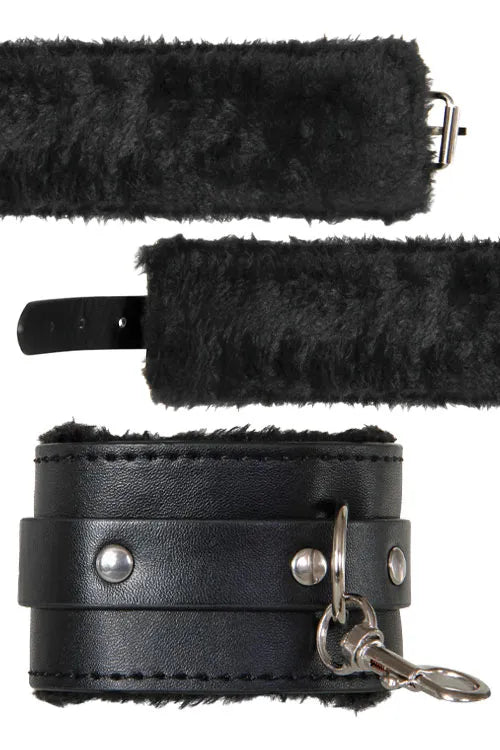Adam and Eve Vegan Leather & Faux Fur Hog Tie Kit (5 Pce)s