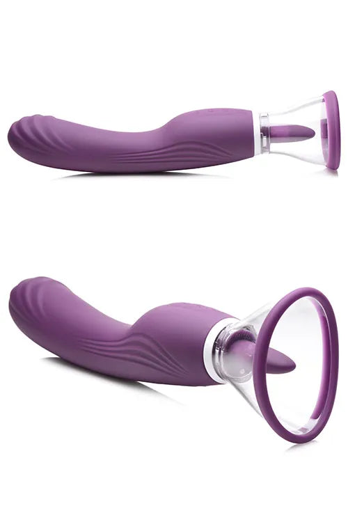 Shegasm 9.6 Vibrating Pump with Tongue Stimulator & G Spot Handle