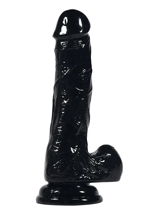 Wild Secrets Essentials 7 Black Realistic Dildo with Suction Cup Base