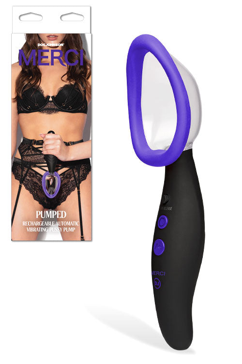 Doc Johnson Merci Pumped 9.25 Vibrating Automatic Pussy Pump