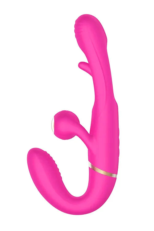 Adam and Eve Orgaz Ohh Matic 9.25 Multi Function Strapless Strap On with Remote Control