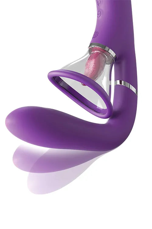 Pipedream 24K Gold Her Ultimate Pleasure Pump with Tongue & Vibrating G Spot Handle