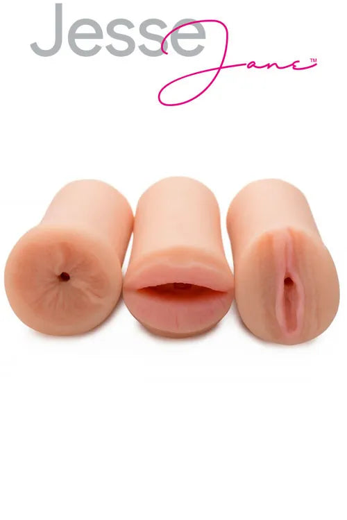 Jesse Jane Realistic Mouth, Pussy & Ass Masturbators (3 Pce Set)