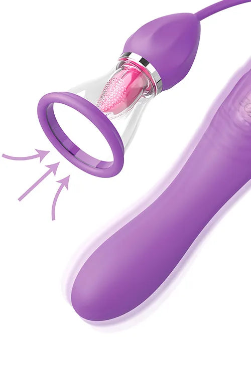 Pipedream Her Ultimate Pleasure Max 9 4 in 1 Pleasure Pump with Tongue & Vibrating Handle