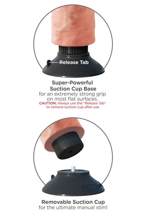 Pipedream 6 Realistic Vibrating Cock with Removable Suction Cup Base