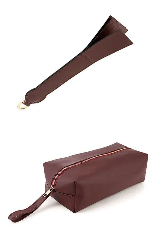 Adam and Eve Mahogany Desires 10pce Leather Bondage Set With Travel Case